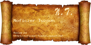 Noficzer Tuzson névjegykártya